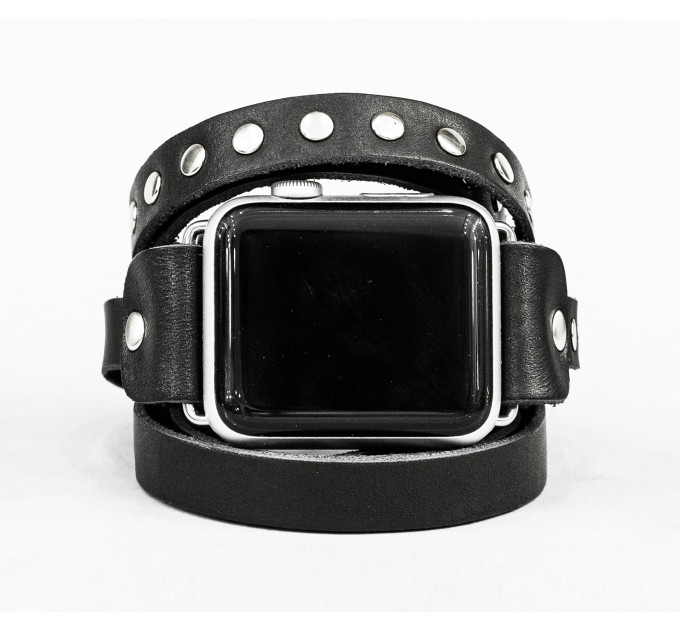 Leather multi wrap band strap compatible with Apple watch 38mm 40mm 41mm 42mm 44mm 45mm 49mm, Handmade UA code 1857