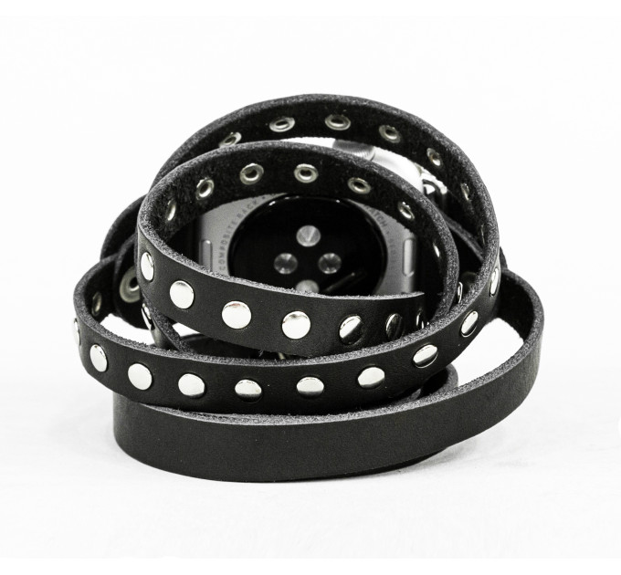 Leather multi wrap band strap compatible with Apple watch 38mm 40mm 41mm 42mm 44mm 45mm 49mm, Handmade UA code 1857