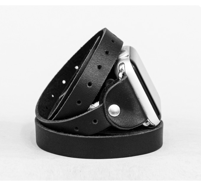 Leather multi wrap band strap compatible with Apple watch 38mm 40mm 41mm 42mm 44mm 45mm 49mm, Handmade UA code 1858