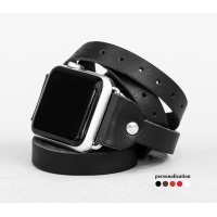 Leather multi wrap band strap compatible with Apple watch 38mm 40mm 41mm 42mm 44mm 45mm 49mm, Handmade UA code 1858
