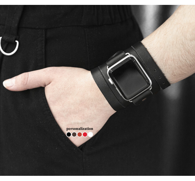 Leather multi wrap band strap compatible with Apple watch 38mm 40mm 41mm 42mm 44mm 45mm 49mm, Handmade UA code 1860