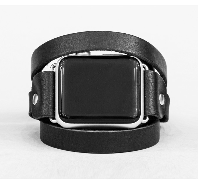 Leather multi wrap band strap compatible with Apple watch 38mm 40mm 41mm 42mm 44mm 45mm 49mm, Handmade UA code 1860