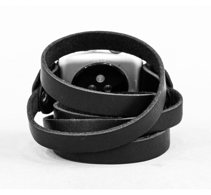 Leather multi wrap band strap compatible with Apple watch 38mm 40mm 41mm 42mm 44mm 45mm 49mm, Handmade UA code 1860