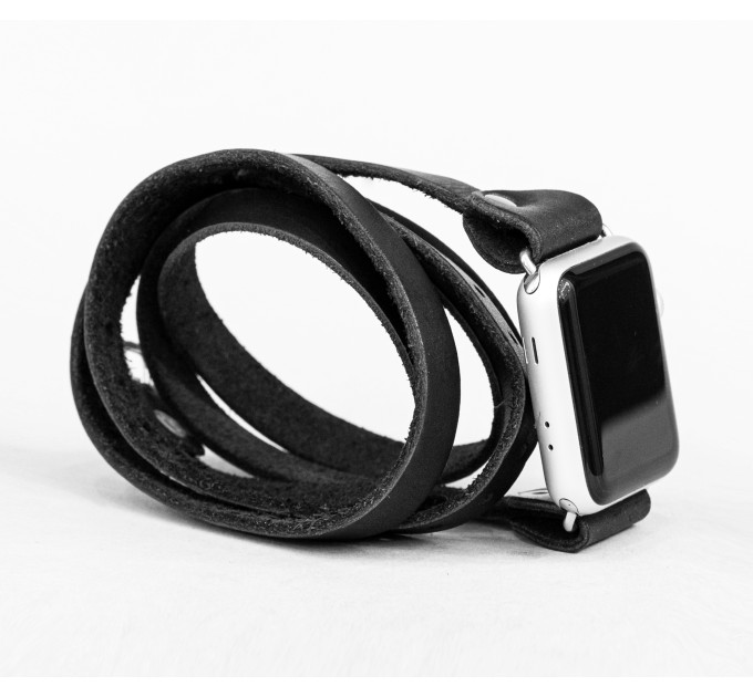 Leather multi wrap band strap compatible with Apple watch 38mm 40mm 41mm 42mm 44mm 45mm 49mm, Handmade UA code 1860