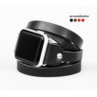 Leather multi wrap band strap compatible with Apple watch 38mm 40mm 41mm 42mm 44mm 45mm 49mm, Handmade UA code 1860