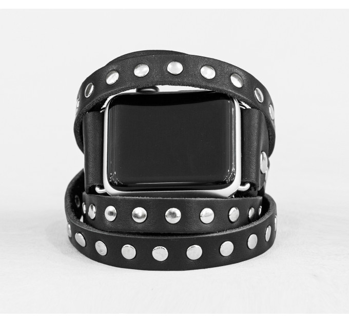 Leather multi wrap band strap compatible with Apple watch 38mm 40mm 41mm 42mm 44mm 45mm 49mm, Handmade UA code 1861