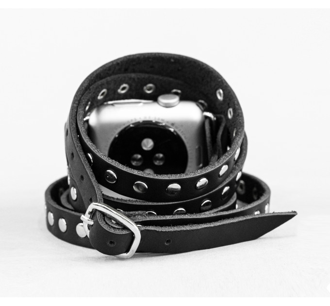 Leather multi wrap band strap compatible with Apple watch 38mm 40mm 41mm 42mm 44mm 45mm 49mm, Handmade UA code 1861