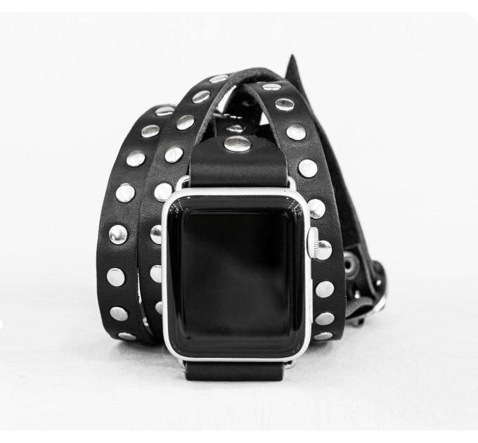 Leather multi wrap band strap compatible with Apple watch 38mm 40mm 41mm 42mm 44mm 45mm 49mm, Handmade UA code 1861