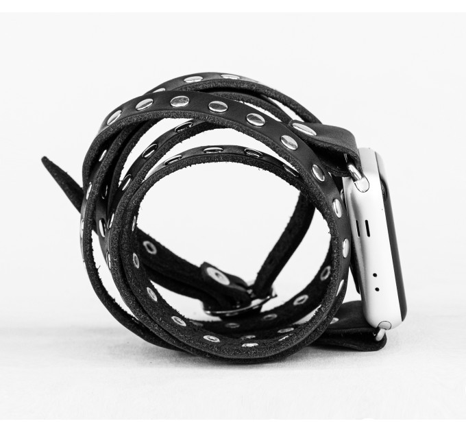 Leather multi wrap band strap compatible with Apple watch 38mm 40mm 41mm 42mm 44mm 45mm 49mm, Handmade UA code 1861