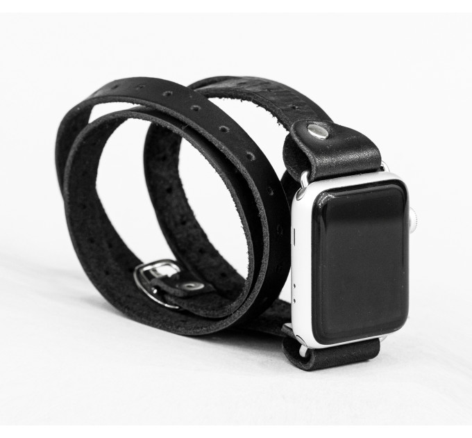 Leather multi wrap band strap compatible with Apple watch 38mm 40mm 41mm 42mm 44mm 45mm 49mm, Handmade UA code 1864