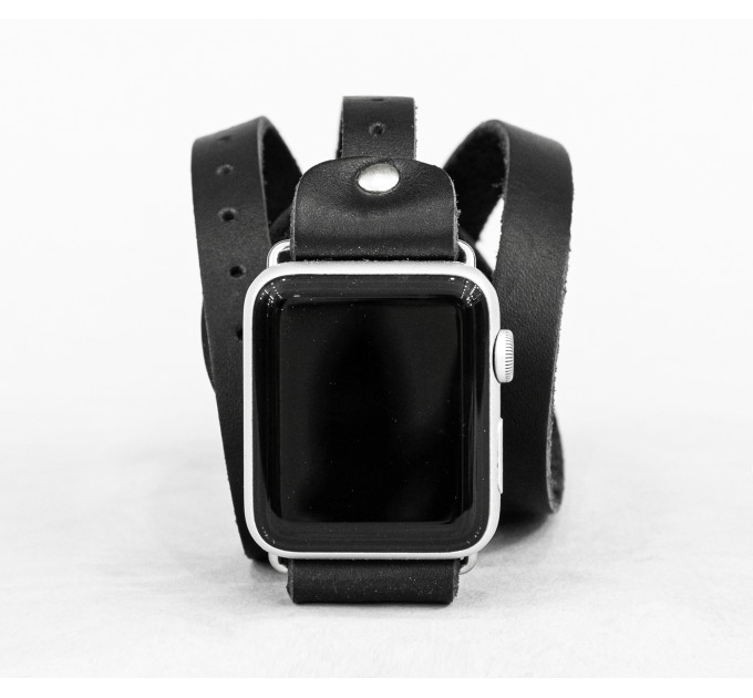 Leather multi wrap band strap compatible with Apple watch 38mm 40mm 41mm 42mm 44mm 45mm 49mm, Handmade UA code 1864