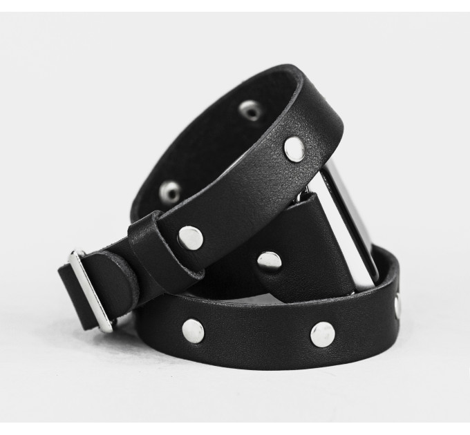 Leather double wrap band strap compatible with Apple watch 38mm 40mm 41mm 42mm 44mm 45mm 49mm, Handmade UA code 1870