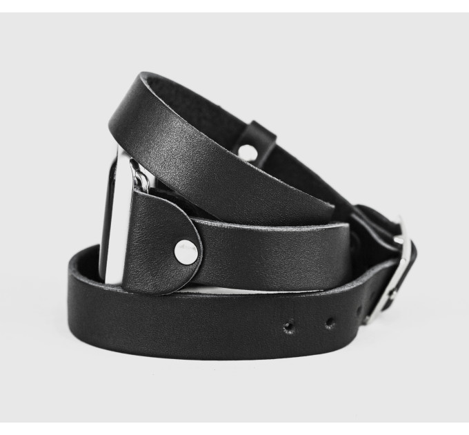 Leather double wrap band strap compatible with Apple watch 38mm 40mm 41mm 42mm 44mm 45mm 49mm, Handmade UA code 1875