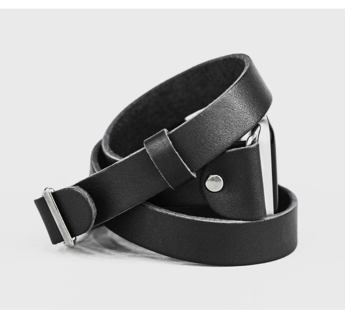 Leather double wrap band strap compatible with Apple watch 38mm 40mm 41mm 42mm 44mm 45mm 49mm, Handmade UA code 1875