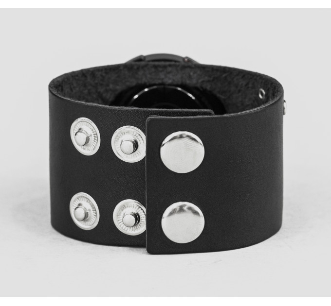 Leather cuff band compatible with Samsung and other Smart watches strap, Handmade UA code 2071