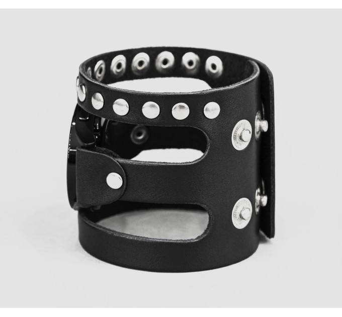 Leather cuff band compatible with Samsung and other Smart watches strap, Handmade UA code 2080