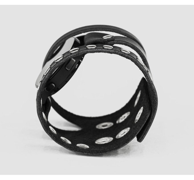 Leather cuff band compatible with Samsung and other Smart watches strap, Handmade UA code 2080