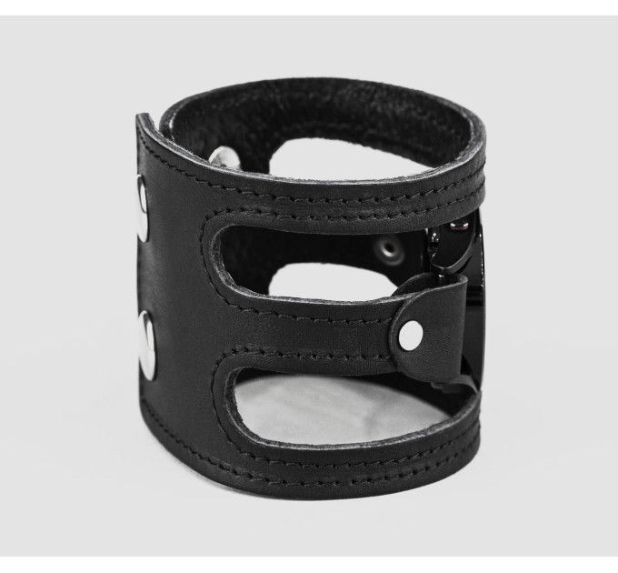 Leather cuff band compatible with Samsung and other Smart watches strap, Handmade UA code 2081st