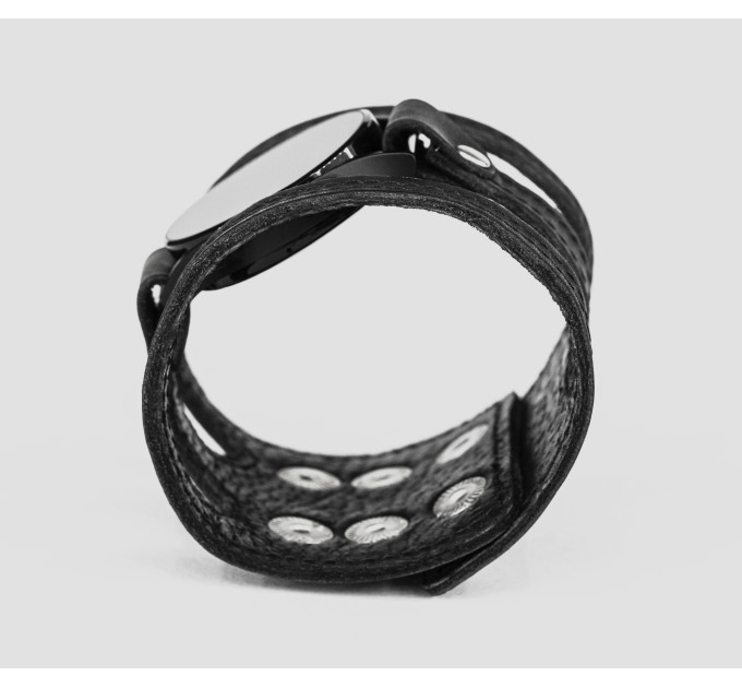 Leather cuff band compatible with Samsung and other Smart watches strap, Handmade UA code 2081st