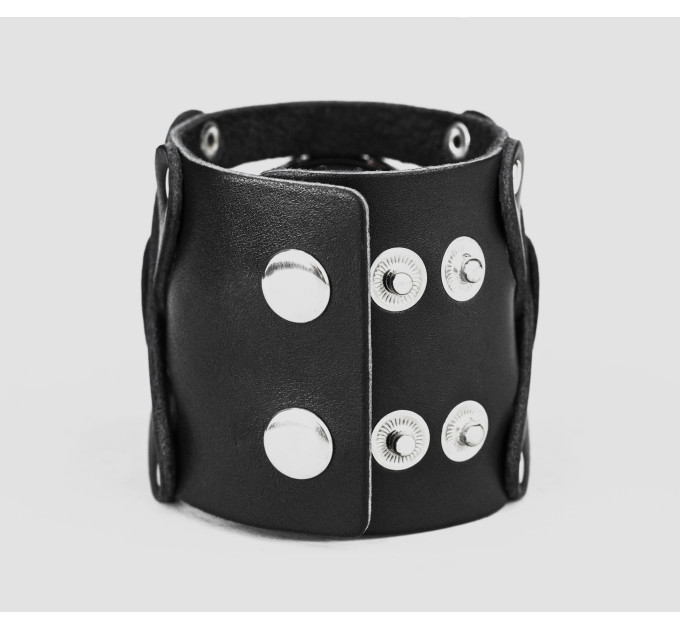 Leather cuff band compatible with Samsung and other Smart watches strap, Handmade UA code 2085