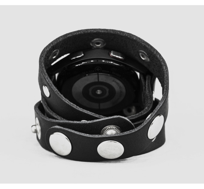 Leather cuff band compatible with Samsung and other Smart watches strap, Handmade UA code 2090