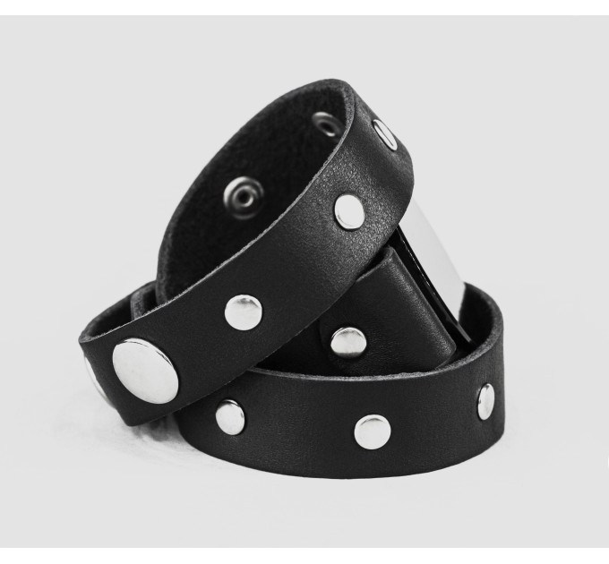 Leather cuff band compatible with Samsung and other Smart watches strap, Handmade UA code 2090