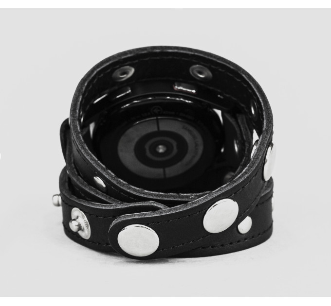 Leather cuff band compatible with Samsung and other Smart watches strap, Handmade UA code 2090st