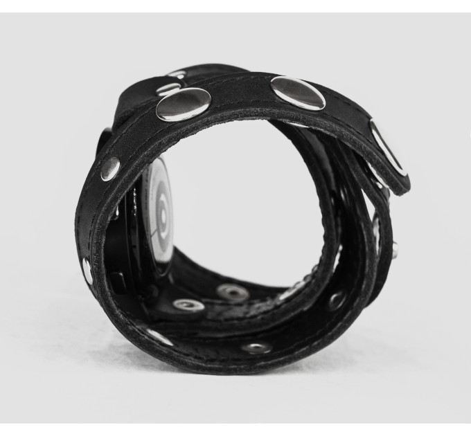 Leather cuff band compatible with Samsung and other Smart watches strap, Handmade UA code 2090st