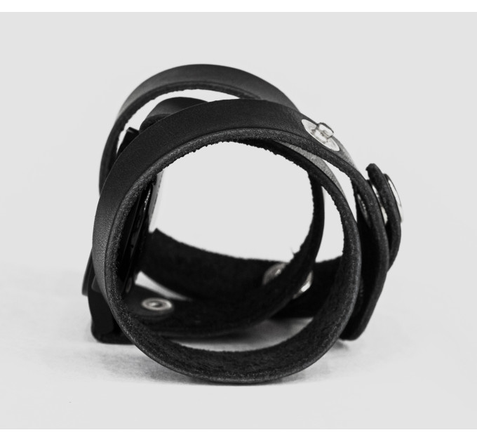 Leather cuff band compatible with Samsung and other Smart watches strap, Handmade UA code 2095