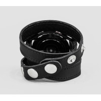 Leather cuff band compatible with Samsung and other Smart watches strap, Handmade UA code 2095st