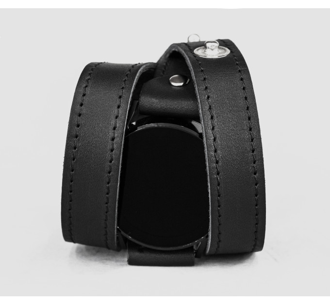 Leather cuff band compatible with Samsung and other Smart watches strap, Handmade UA code 2095st