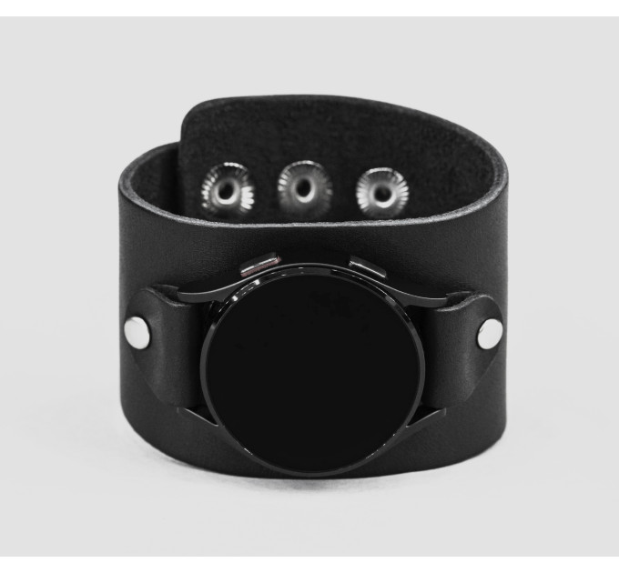 Leather cuff band compatible with Samsung and other Smart watches strap, Handmade UA code 2105