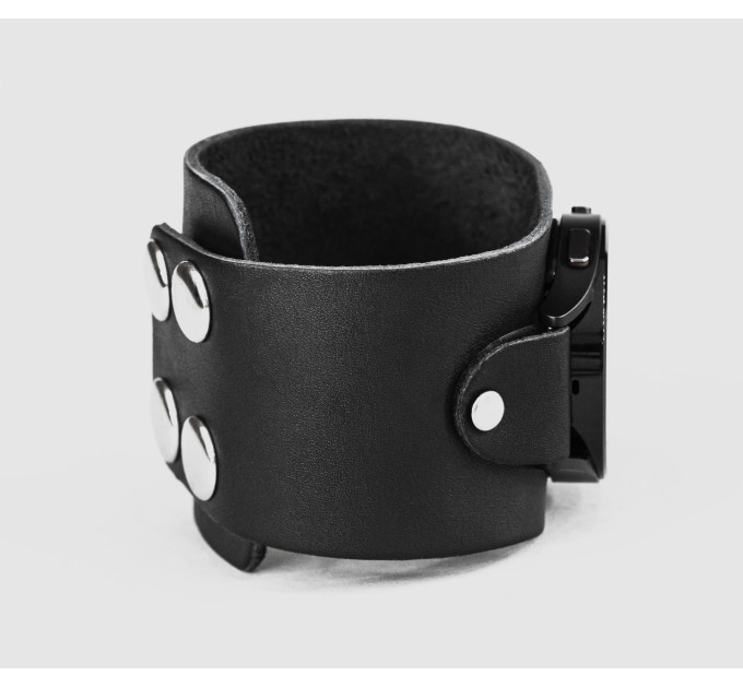 Leather cuff band compatible with Samsung and other Smart watches strap, Handmade UA code 2105