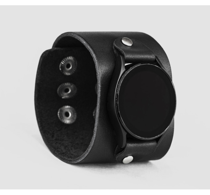 Leather cuff band compatible with Samsung and other Smart watches strap, Handmade UA code 2105