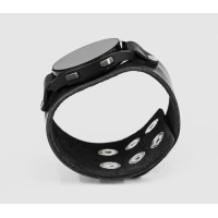 Leather cuff band compatible with Samsung and other Smart watches strap, Handmade UA code 2105