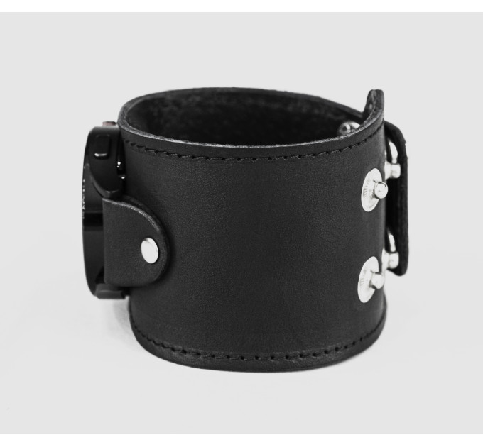 Leather cuff band compatible with Samsung and other Smart watches strap, Handmade UA code 2105st