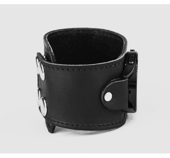 Leather cuff band compatible with Samsung and other Smart watches strap, Handmade UA code 2105st
