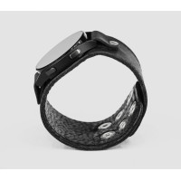 Leather cuff band compatible with Samsung and other Smart watches strap, Handmade UA code 2105st