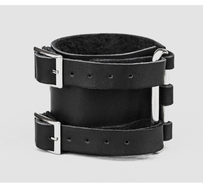 Leather cuff band compatible with Samsung and other Smart watches strap, Handmade UA code 2107