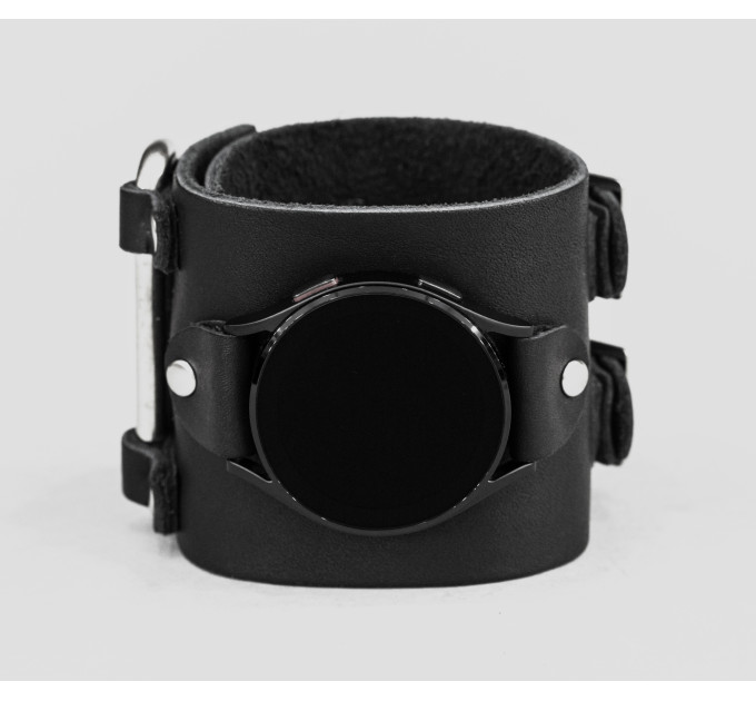 Leather cuff band compatible with Samsung and other Smart watches strap, Handmade UA code 2108