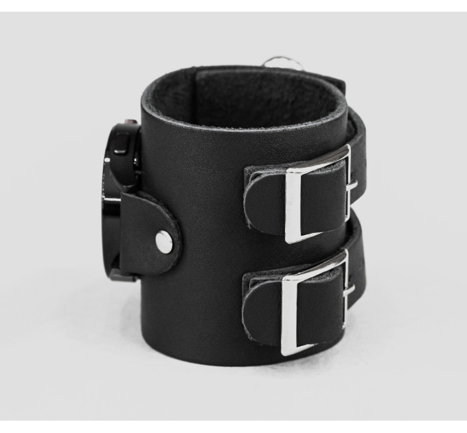 Leather cuff band compatible with Samsung and other Smart watches strap, Handmade UA code 2108