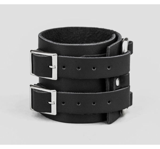 Leather cuff band compatible with Samsung and other Smart watches strap, Handmade UA code 2108