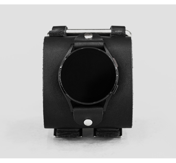 Leather cuff band compatible with Samsung and other Smart watches strap, Handmade UA code 2108