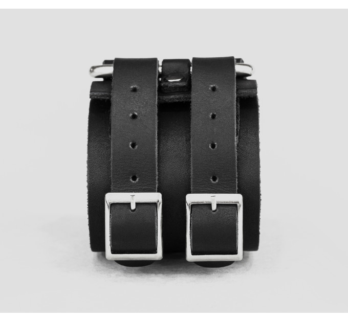 Leather cuff band compatible with Samsung and other Smart watches strap, Handmade UA code 2108