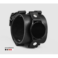 Leather cuff band compatible with Samsung and other Smart watches strap, Handmade UA code 2160