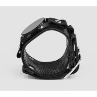 Leather cuff band compatible with Samsung and other Smart watches strap, Handmade UA code 2160st