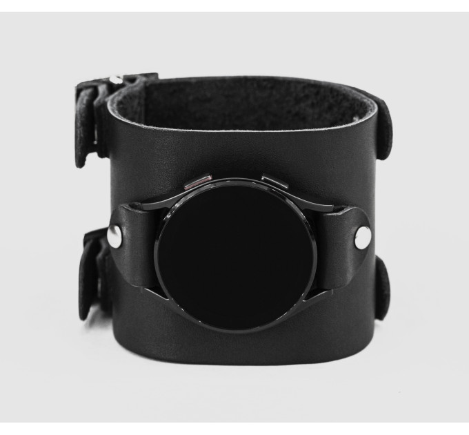 Leather cuff band compatible with Samsung and other Smart watches strap, Handmade UA code 2200
