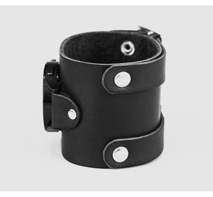 Leather cuff band compatible with Samsung and other Smart watches strap, Handmade UA code 2200