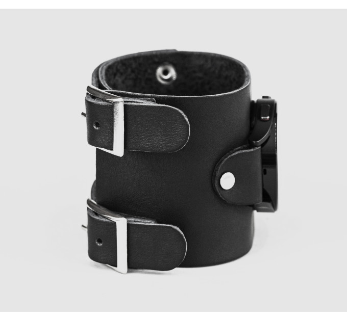 Leather cuff band compatible with Samsung and other Smart watches strap, Handmade UA code 2200