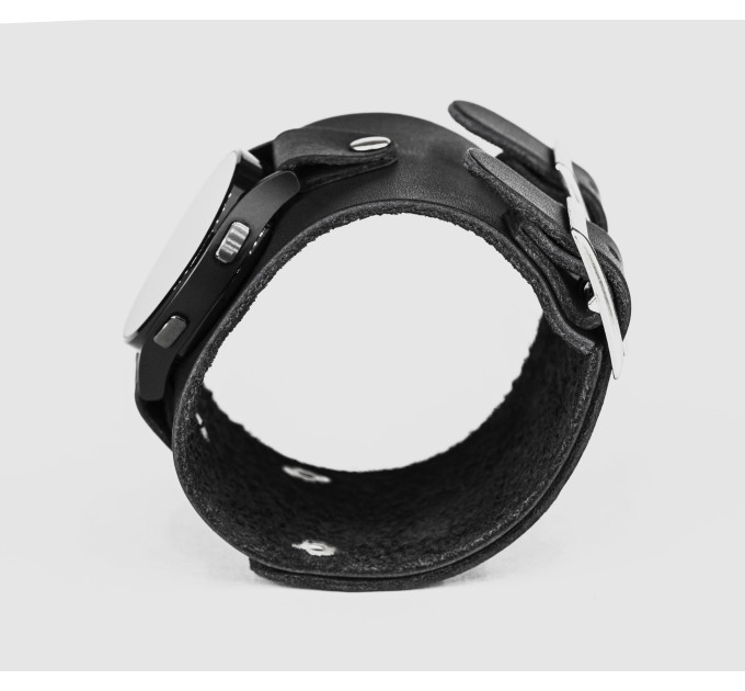 Leather cuff band compatible with Samsung and other Smart watches strap, Handmade UA code 2200